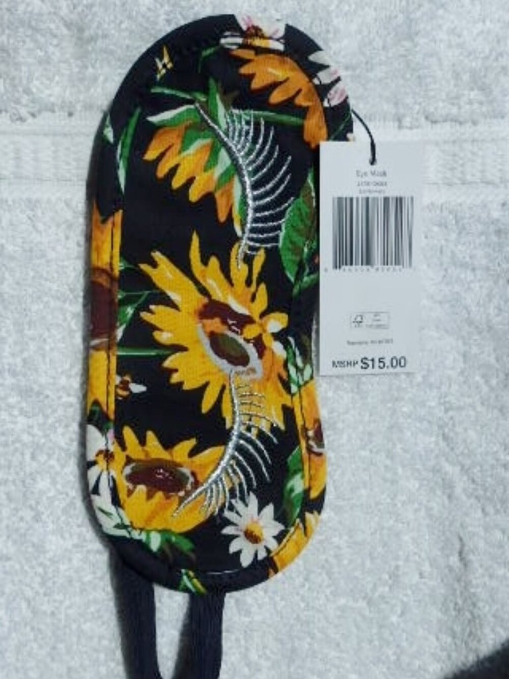 NWT-Vera Bradley Eye Mask -Sunflowers